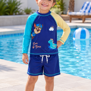 Boys Paw Patrol Long-Sleeve Swim Set