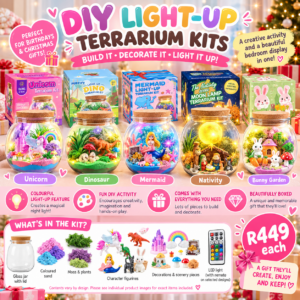 Kids DIY Light-Up Terrarium Kit – Creative Activity & Night Light