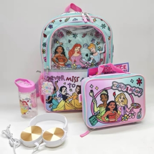 Disney Princess 5-Piece Backpack Set for Kids